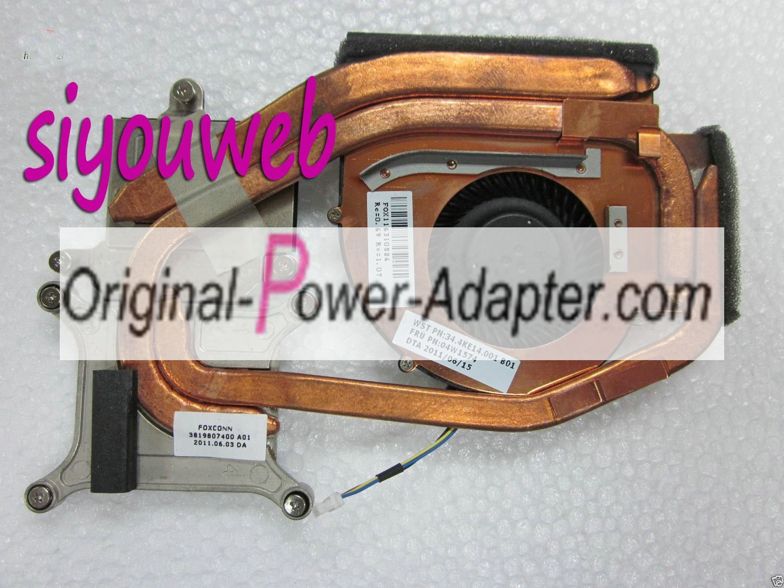 NEW for LENOVO IBM Thinkpad W520 fan with heatsink 04W1574